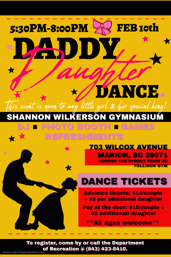 Father Daughter Dance City Of Marion South Carolina
