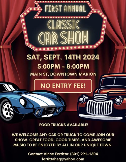 Classic Car Show – City of Marion, South Carolina