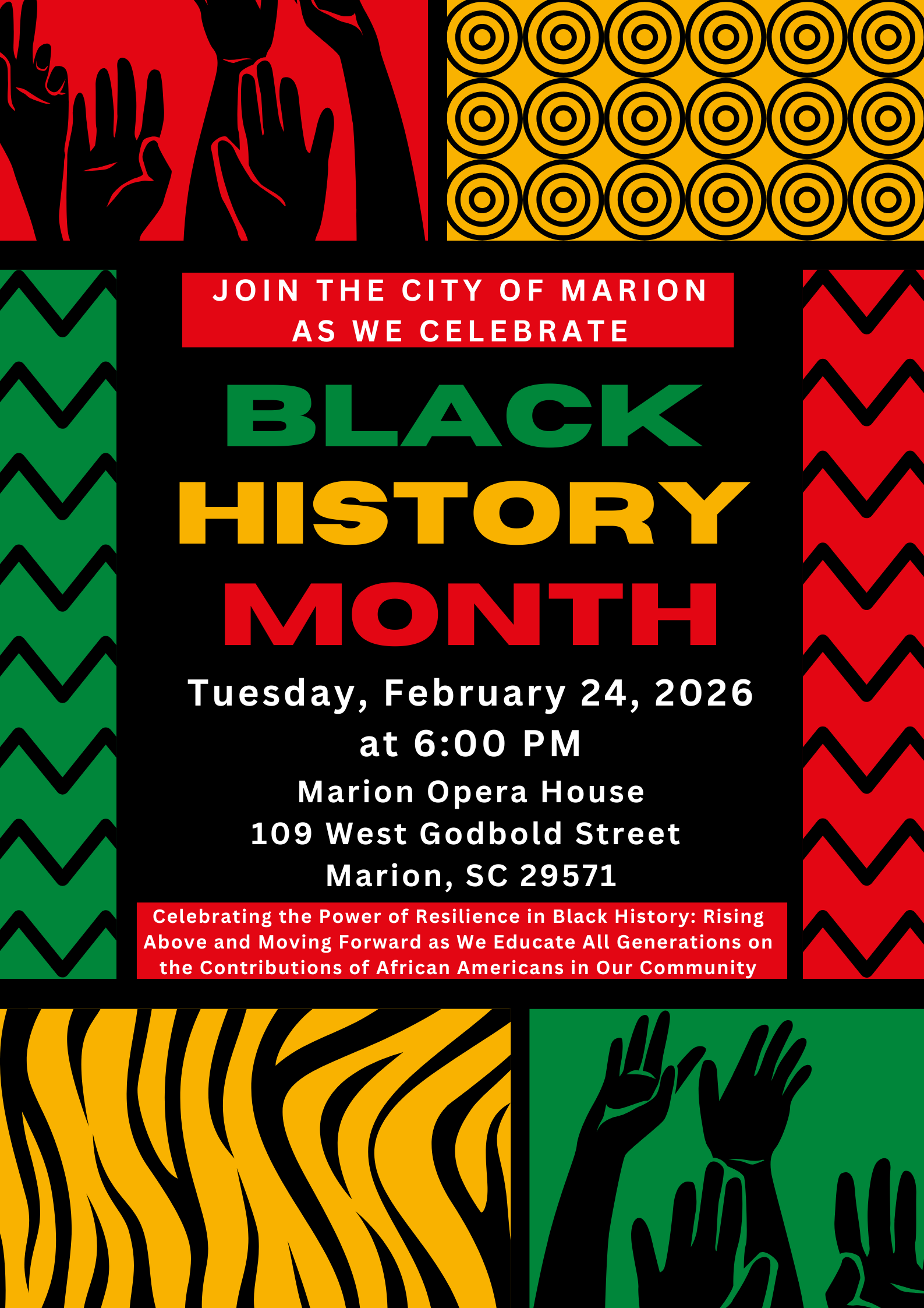Black History Month Program 2026 – City of Marion, South Carolina